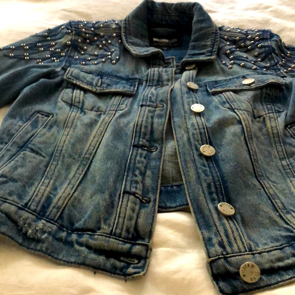 William Rast Denim Studded Jacket - Picture 2 of 7